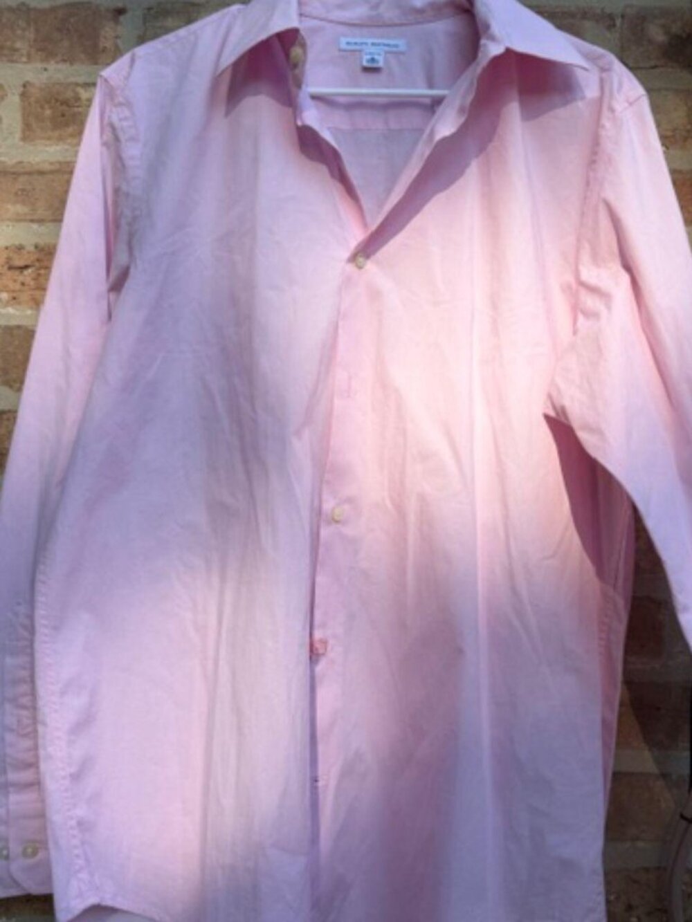 Banana Republic Men pink long-sleeve dress shirt, Stretch, size: Large